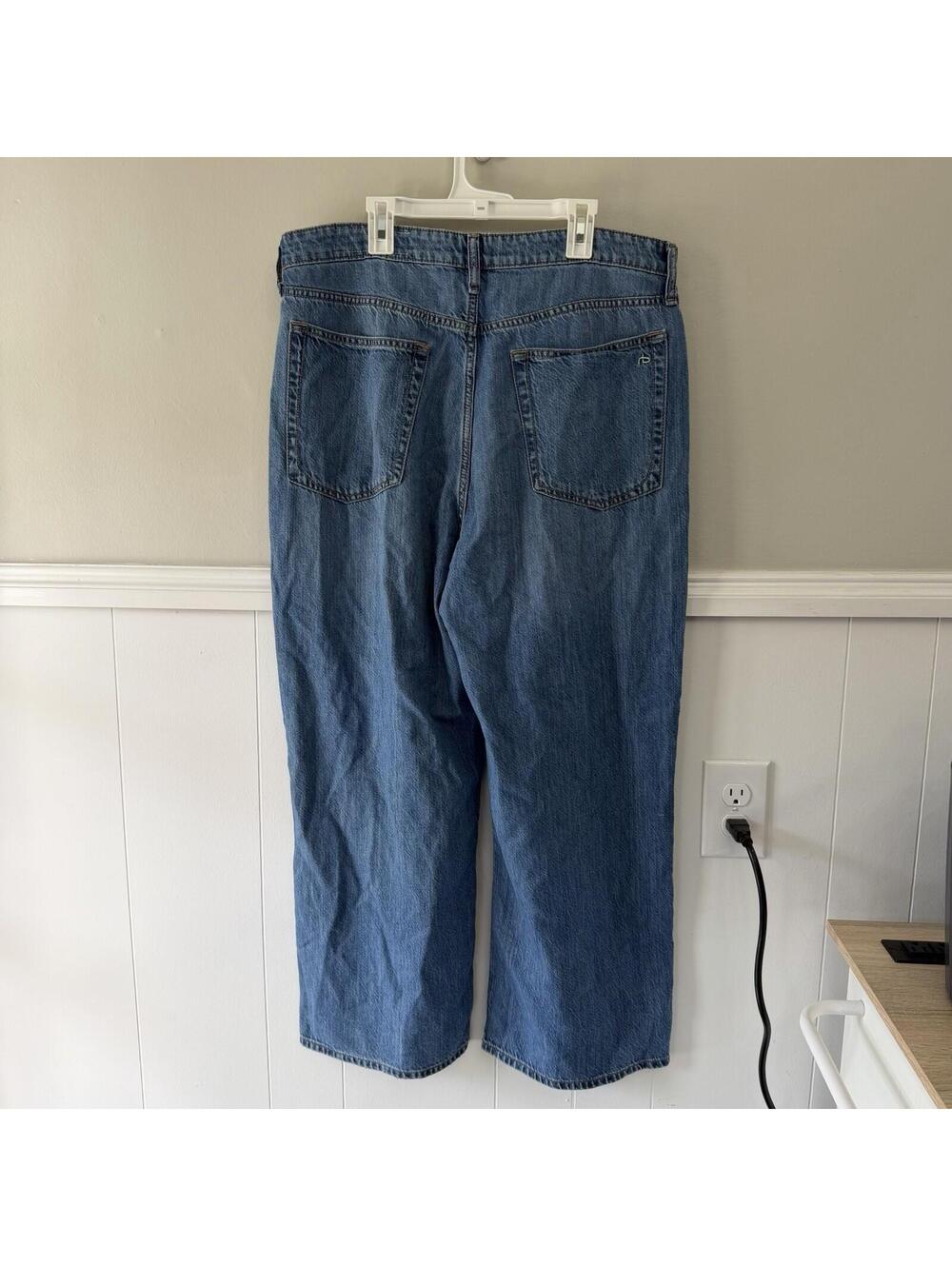 Rag & Bone Lori Crop Wide Leg Mid Rise Jeans Womens Size Waist 31 - Picture 4 of 6